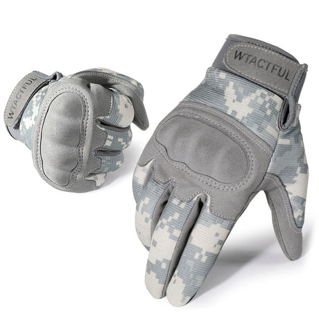 ACU Camouflage Touch Screen Motorcycle Hard Knuckle Full Finger Gloves Moto Motorbike Biker Motocross Riding Protective Gear Men-0