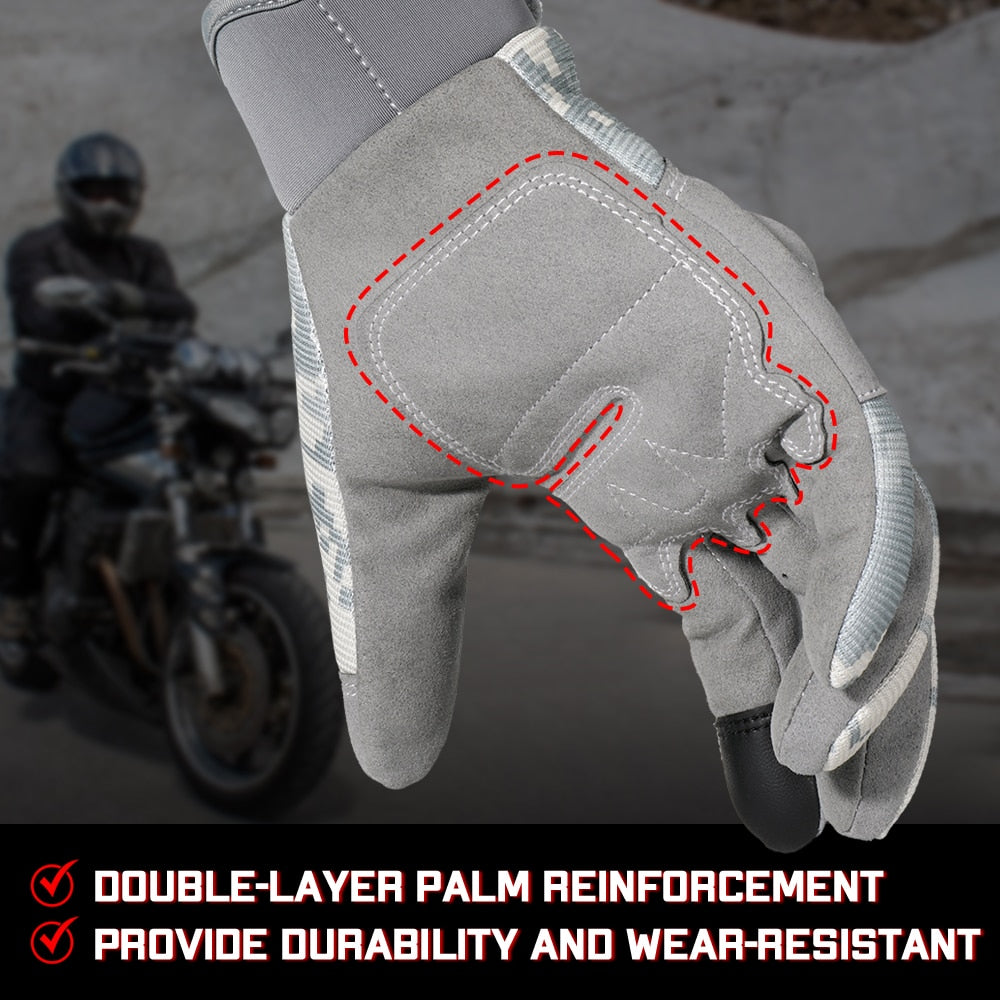 ACU Camouflage Touch Screen Motorcycle Hard Knuckle Full Finger Gloves Moto Motorbike Biker Motocross Riding Protective Gear Men-10