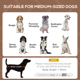 PawHut Raised Dog Bed Waterproof Elevated Pet Cot with Breathable Mesh UV Protection Canopy Coffee, for Medium Dogs, 76 x 61 x 73cm-3
