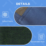 PawHut Raised Dog Bed Waterproof Elevated Pet Cot with Breathable Mesh UV Protection Canopy Blue, for Large Dogs, 92 x 76 x 90cm-4
