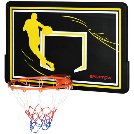 sportnow Wall Mounted Basketball Hoop Mini Basketball Hoop and Backboard for Kids and Adults, Outdoor and Indoor-0