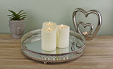 Large Silver Mirror Candle Plate-1