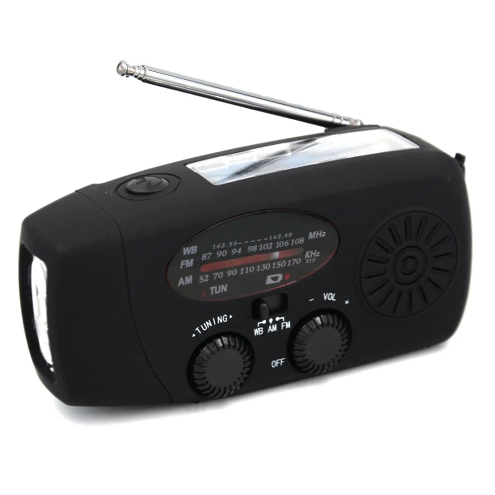 AM/FM/NOAA Emergency Radio 2000mAh Solar Power Hand Crank Radio Global receiver High Quality LED Torch Reading Light SOS Alarm