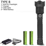 250000cd 1000m XHP90.2 most powerful led flashlight usb Zoom Tactical torch-10