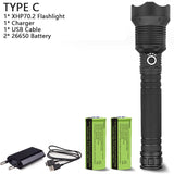 250000cd 1000m XHP90.2 most powerful led flashlight usb Zoom Tactical torch-11