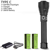 250000cd 1000m XHP90.2 most powerful led flashlight usb Zoom Tactical torch-14