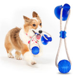 3Pcs Multifunction Pet Molar Bite Dog Toys Rubber Chew Ball Cleaning Teeth Safe Elasticity Soft Puppy Suction Cup Dog Biting Toy-4