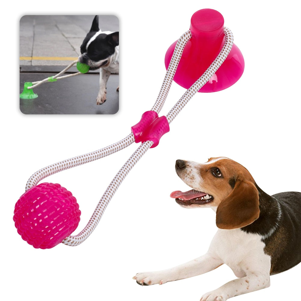 3Pcs Multifunction Pet Molar Bite Dog Toys Rubber Chew Ball Cleaning Teeth Safe Elasticity Soft Puppy Suction Cup Dog Biting Toy-11